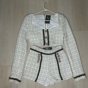 Tweed Blazer and Pant Set